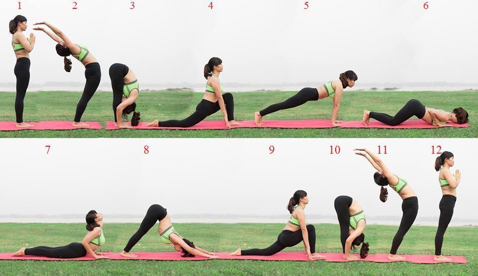 Bài tập yoga giảm mỡ bụng - Chuỗi tư thế chào mặt trời 