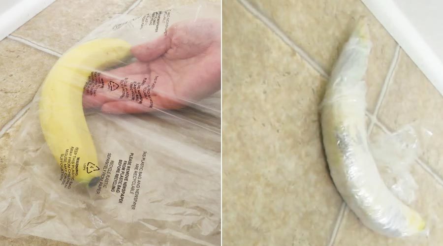 Bảo quản chuối trong tủ lạnh tránh không bị thâm nên cho vào túi zip 