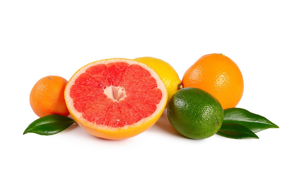 Trái cây có múi giàu vitamin C giúp tổng hợp collagen