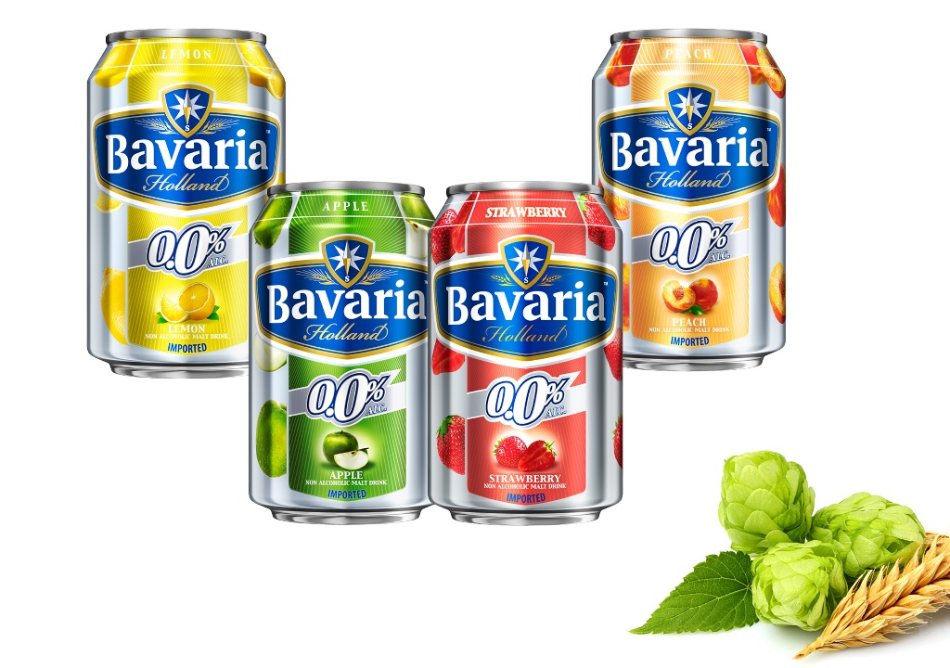 Bia không độ cồn Bavaria vị trái cây