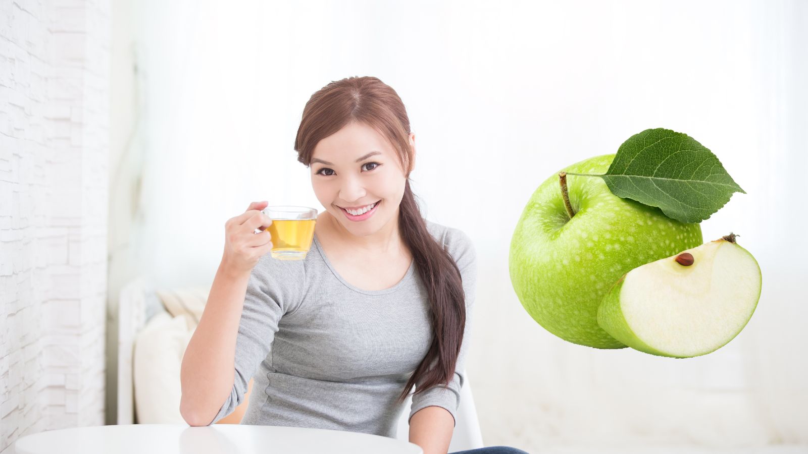 Trà táo xanh rất tốt cho người bị đục thuỷ tinh thể và thoái hoá điểm vàng